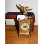 Victorian brass cased carriage clock by Bachmann,