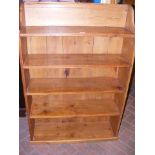 A pine open bookshelf - 90cm