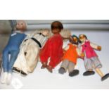 Various collectable dolls, including Armand Marsei