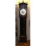 A 19th century oak cased Grandfather clock with ei