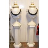 A pair of classical shaped Adams style urns and co