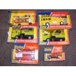 Boxed Dinky die-cast vehicles, including Ferrari a