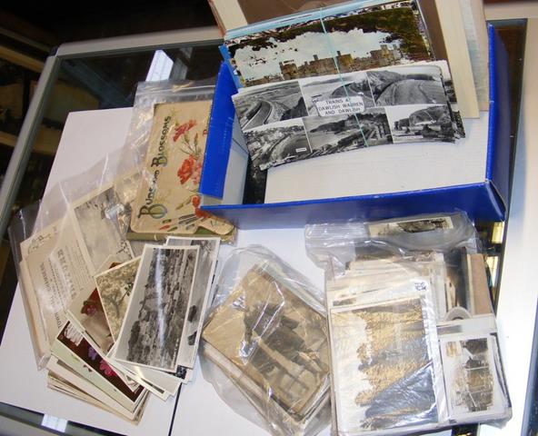 Assortment of ephemera, including postcards, some