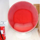 An Eero Aarnio style retro ball chair - 130cm high