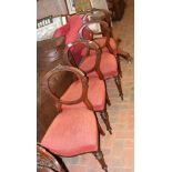 A set of four Victorian dining chairs