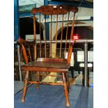 Antique stick back armchair