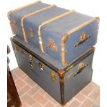 Vintage travelling trunk and one other