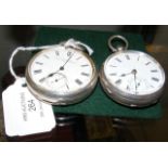 A gent's silver cased pocket watch, together with