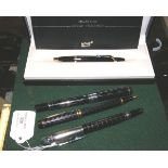 A boxed Mont Blanc pen with Service Guide and orig