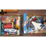 Two boxes of die-cast vehicles and planes - Dinky
