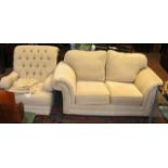 Victorian style two seater settee with the matchin