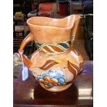 A Clues & Co. Art Deco Chameleon jug vase - 23cm h