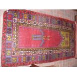 Middle Eastern rug with geometric border - 200cm x