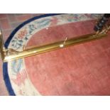 Antique pierced brass fire fender