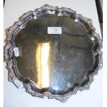 A 26cm diameter silver salver - Sheffield 1977 - b
