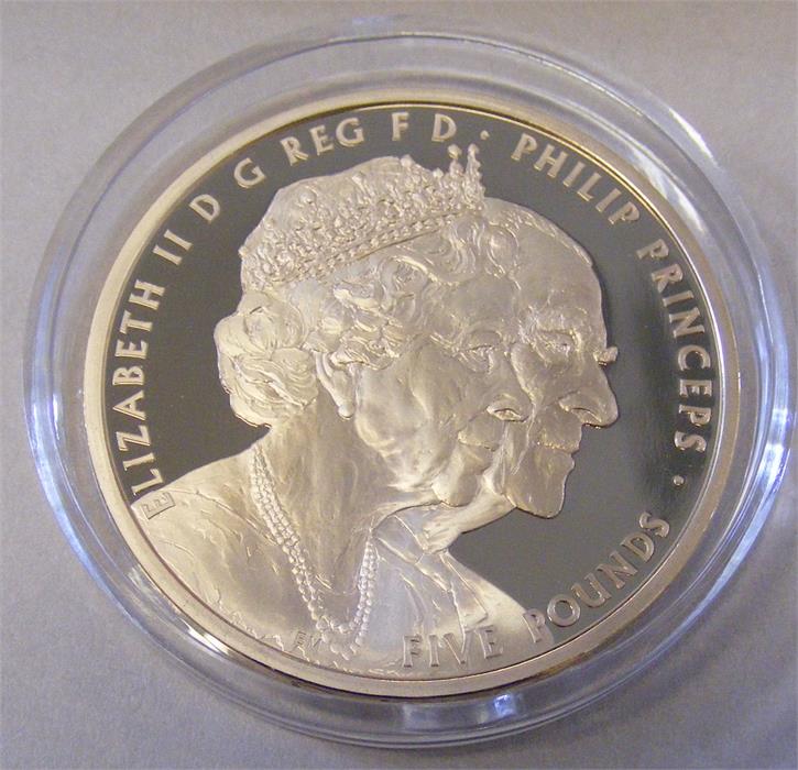 A 1947 - 2017 Elizabeth II commemorative gold £5 c - Image 2 of 5