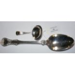 Silver caddy spoon - 1807, together with a heavy t