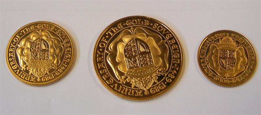 A 500th Anniversary 1489 - 1989 gold proof soverei - Image 2 of 10