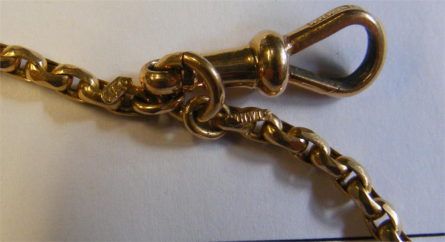 A 15ct gold long watch chain - 33g - Image 2 of 3