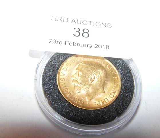 1928 gold sovereign coin