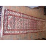 Middle Eastern runner with geometric border - 290c