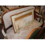 Two seater French style settee, together with the