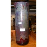 Large Isle of Wight Glass iridescent vase - 34cm h