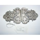 Decorative pierced silver buckle - London 1892