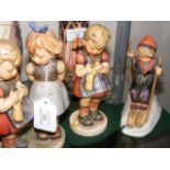 Three large Hummel figures - 17cm high