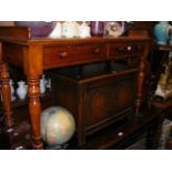 Victorian mahogany side table with two drawers to