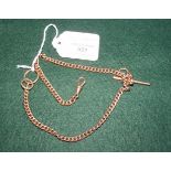 A 9ct gold watch chain - 30g