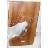 Vlasta Turjanicova - signed walnut carving "The La