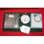 A gent's silver cigarette case, pocket watch and o