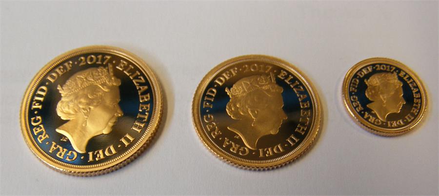 The Sovereign 2017 Three Coin Gold Proof Set - Image 3 of 4