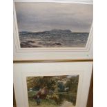 Water-colour of Donegal coastline by GEORGE SHEFFI