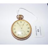 A gent's Benson 9ct gold pocket watch with separat