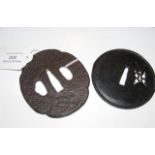 Early Edo Japanese Mokko Tsuba, together with one other