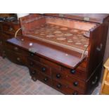 An unusual Victorian campaign chest - the top with