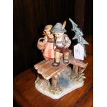 Large Hummel figural group "On Our Way" - 1987
