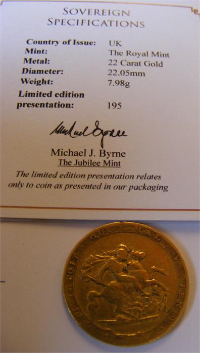 George III gold sovereign coin - Image 3 of 3