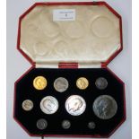 A 1902 Specimen Coin Set, including 1902 gold sove