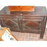 Period oak panelled coffer