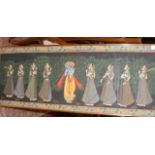 An original Indian painting of dancing girls - 40c
