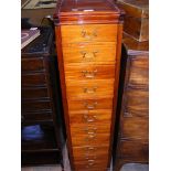 A narrow eleven drawer chest - 29cm wide
