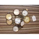 Selection of pocket watches for spares