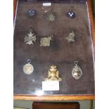 Selection of silver and other badges, Army badge i