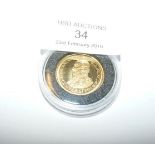 A commemorative half sovereign gold coin