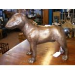 A 24cm high bronze style dog