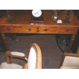 Victorian mahogany side table with two drawers to