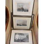 Selection of antique engravings, including Devonpo